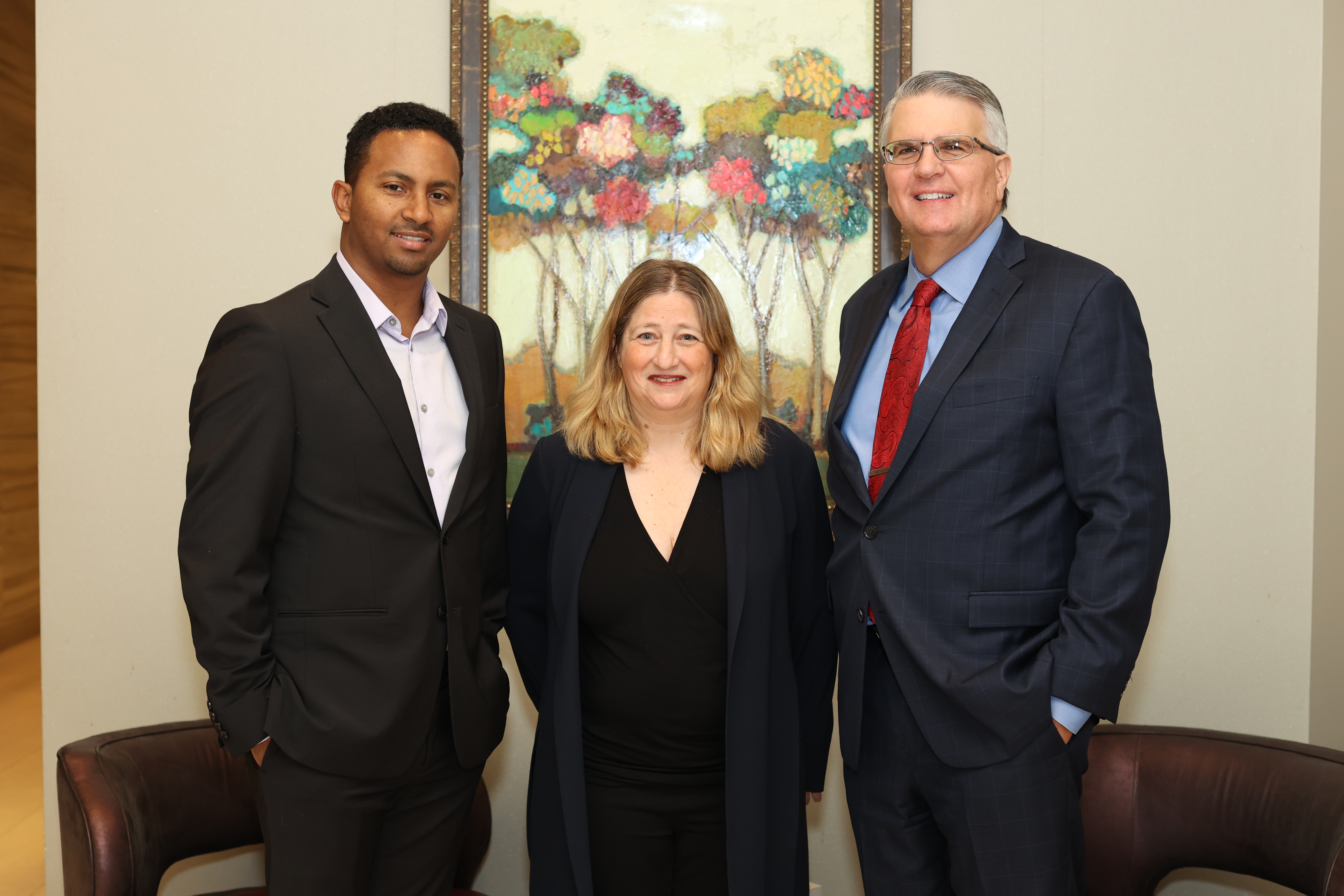 Aman Gebru (IPIL/Houston), Gaia Bernstein, 2025 Fall Lecture presenter (Seton Hall University School of Law), and Greg R. Vetter (IPIL/Houston)